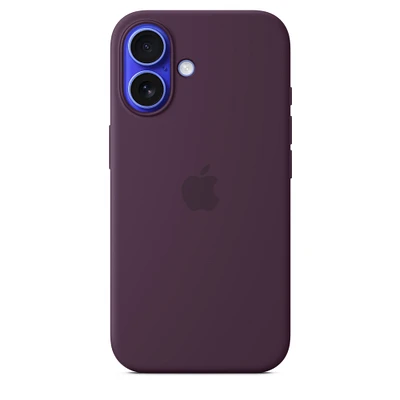 iPhone 16 Silicone Case with MagSafe – Plum