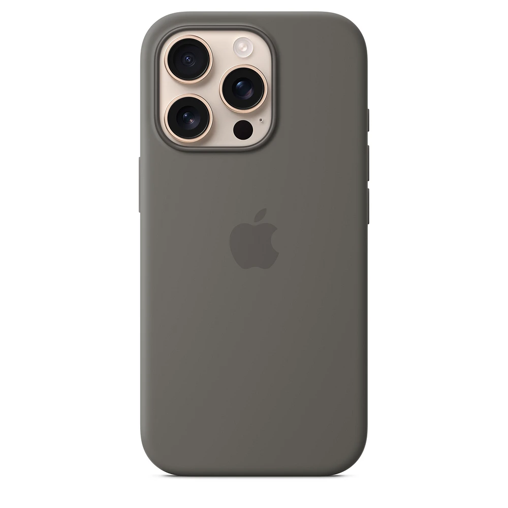 iPhone 16 Pro Silicone Case with MagSafe - Stone Gray