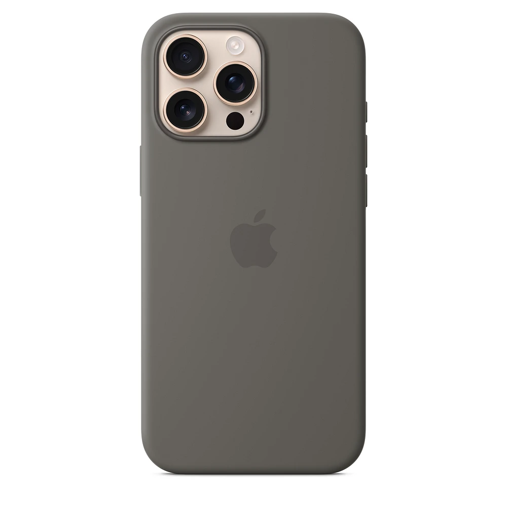 iPhone 16 Pro Max Silicone Case with MagSafe – Stone Gray