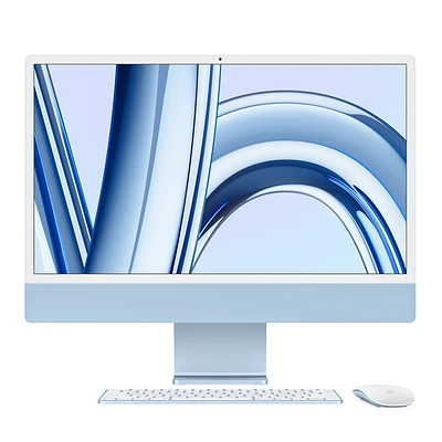 Refurbished 24-inch iMac Apple M3 Chip with 8-Core CPU and 8-Core GPU - Blue
