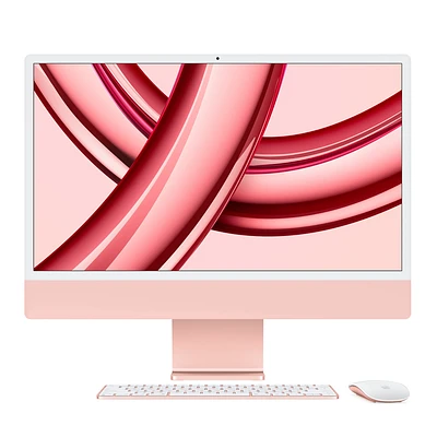 Refurbished 24-inch iMac Apple M3 Chip with 8-Core CPU and 8-Core GPU - Pink