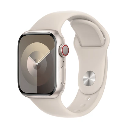 Buy Refurbished Apple Watch Series 9 GPS + Cellular, 41mm Starlight Aluminum Case with S/M Starlight Sport Band
