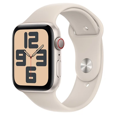 Buy Refurbished Apple Watch SE GPS + Cellular, 44mm Starlight Aluminum Case with M/L Starlight Sport Band