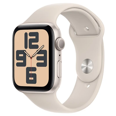 Buy Refurbished Apple Watch SE GPS, 44mm Starlight Aluminum Case with M/L Starlight Sport Band