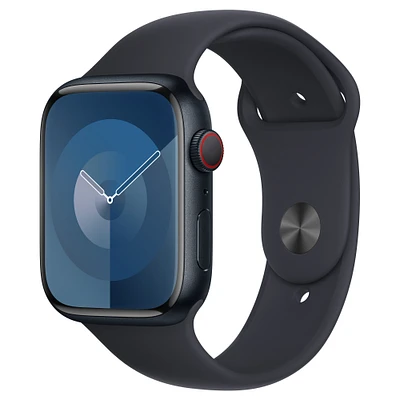 Buy Refurbished Apple Watch Series 9 GPS + Cellular, 45mm Midnight Aluminum Case with M/L Midnight Sport Band