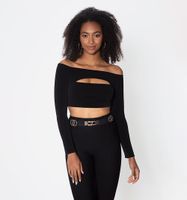 Blusa Crop Bandeja Manga Larga