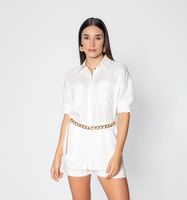 Bluson Camisero Manga Larga Con Cinturon