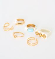 Set De Anillos Divertidos Y Perlas