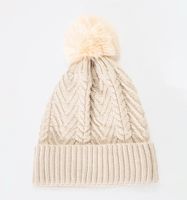 Gorro Tejido Brillante Con Pom Pom