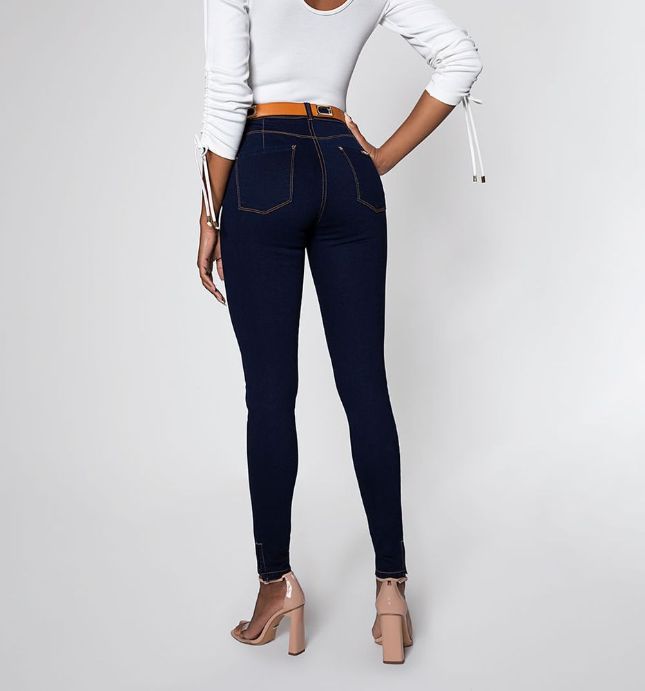 Jean Jegging Tiro Alto Con Cinturon