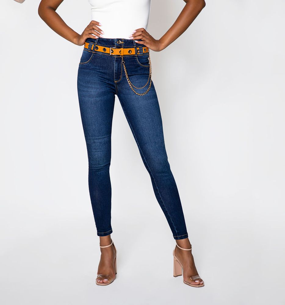 Jean ultraslim pretina ancha con slider - Studio F