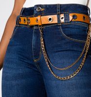 Jean Ultra Slim Pretina Ancha Con Cintur