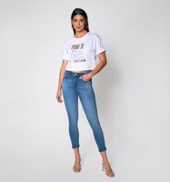 Camiseta Crop Manga Corta