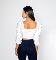 Blusa Crop Manga Larga