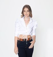 Blusa Camisera Crop Con Amarre