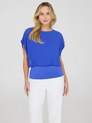 Haut en mousseline Ã  manches dolman avec camisole
