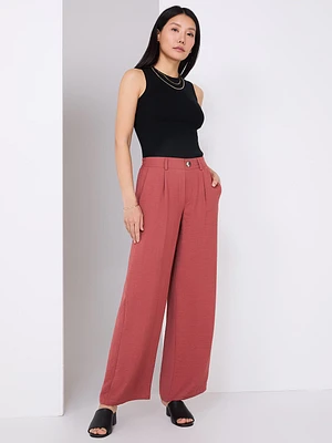 Pantalon taille classique à jambes larges