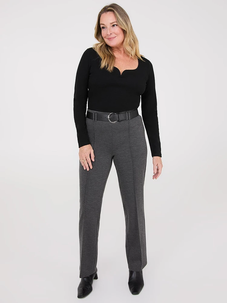 High Rise Straight Leg Pants