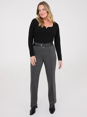 Pantalon droit à taille haute