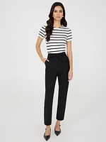 Slim Leg Pants With Sash