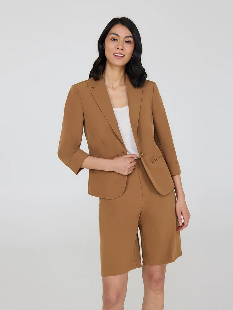 3/4 Cuffed Sleeve Blazer