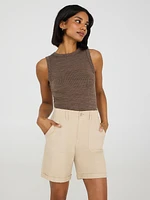 Bermuda en denim tencel