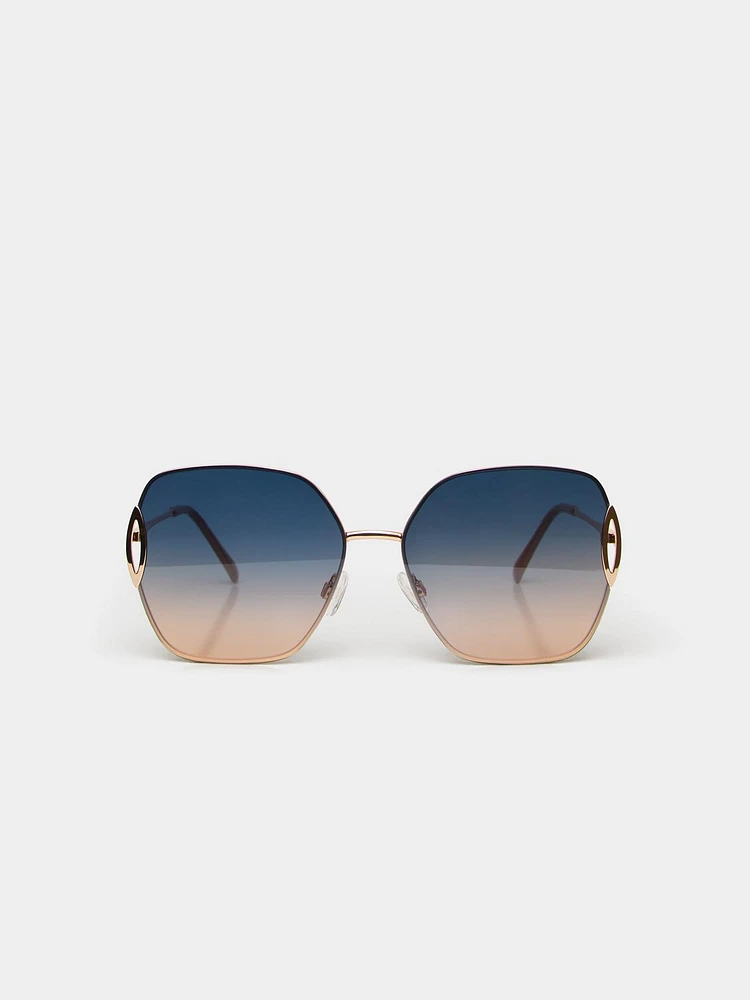 Lunettes de soleil surdimensionnées