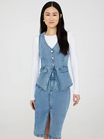 Veste en denim à 3 boutons