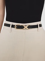 2-Pack Of Crossed Buckle Belts