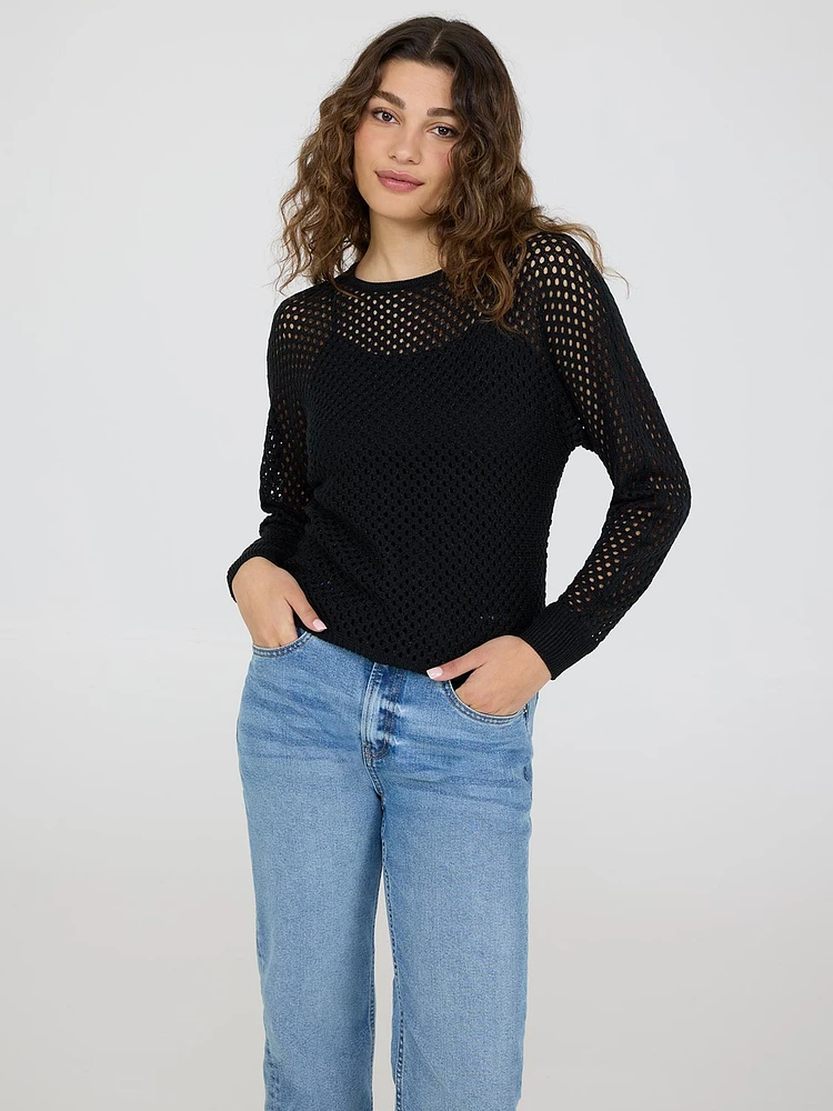 Crochet Dolman Sleeve Sweater