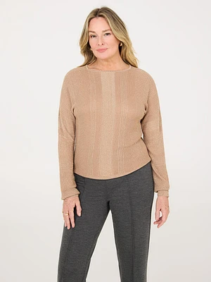 Metallic Dolman Sleeve Sweater