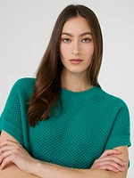Short Dolman Sleeve Crochet Sweater