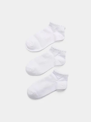 3-Pack Of Scalloped Edge Ankle Socks