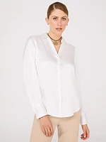 Blouse en satin à boutons