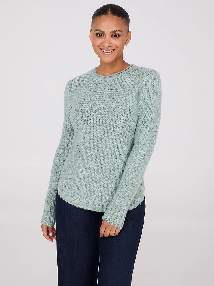 Long Sleeve Twisted Stitch Sweater