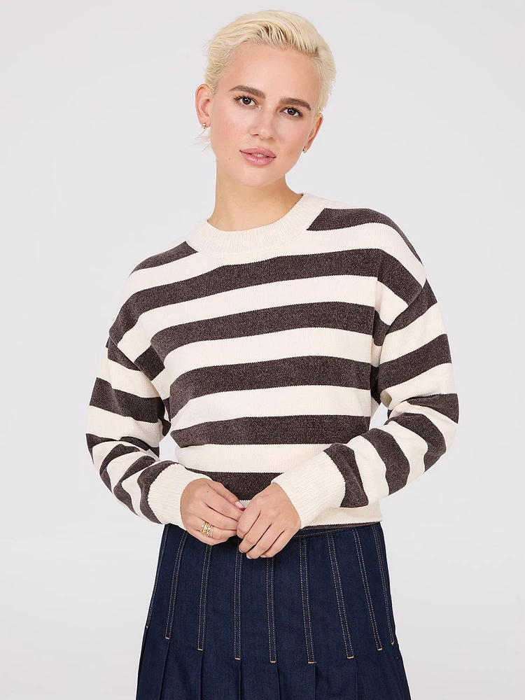 Striped Chenille Sweater