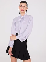 Textured Bow Blouse