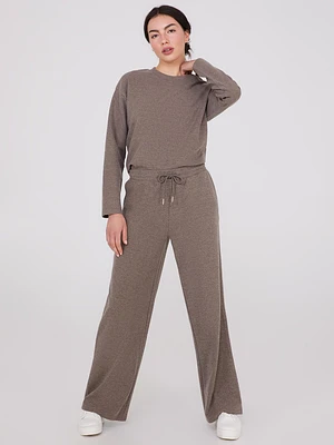 Melange Brushed Ribbed Pants