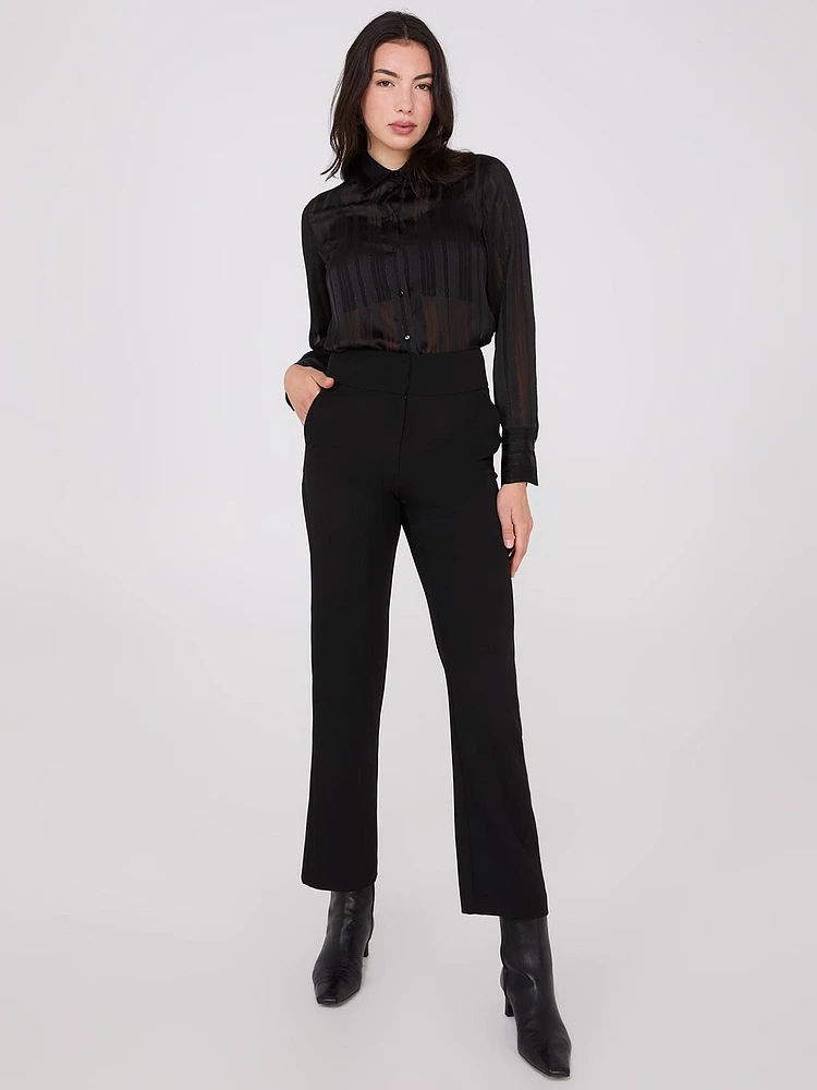 High-Rise Wide Waistband Pants