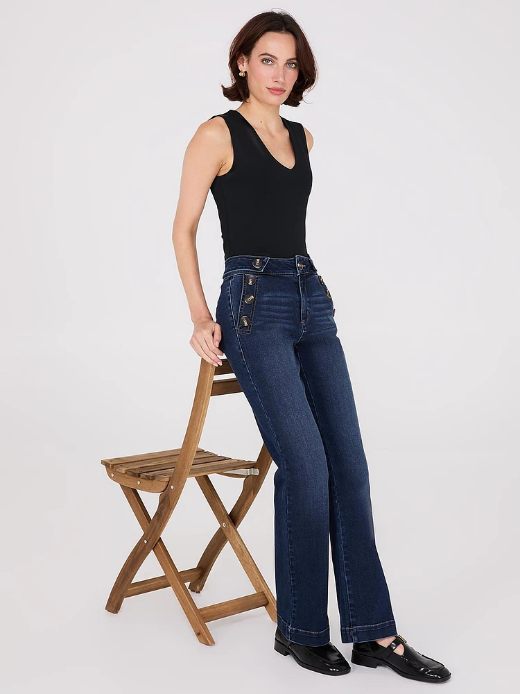 Mid-Rise Bootcut Sailor Jeans