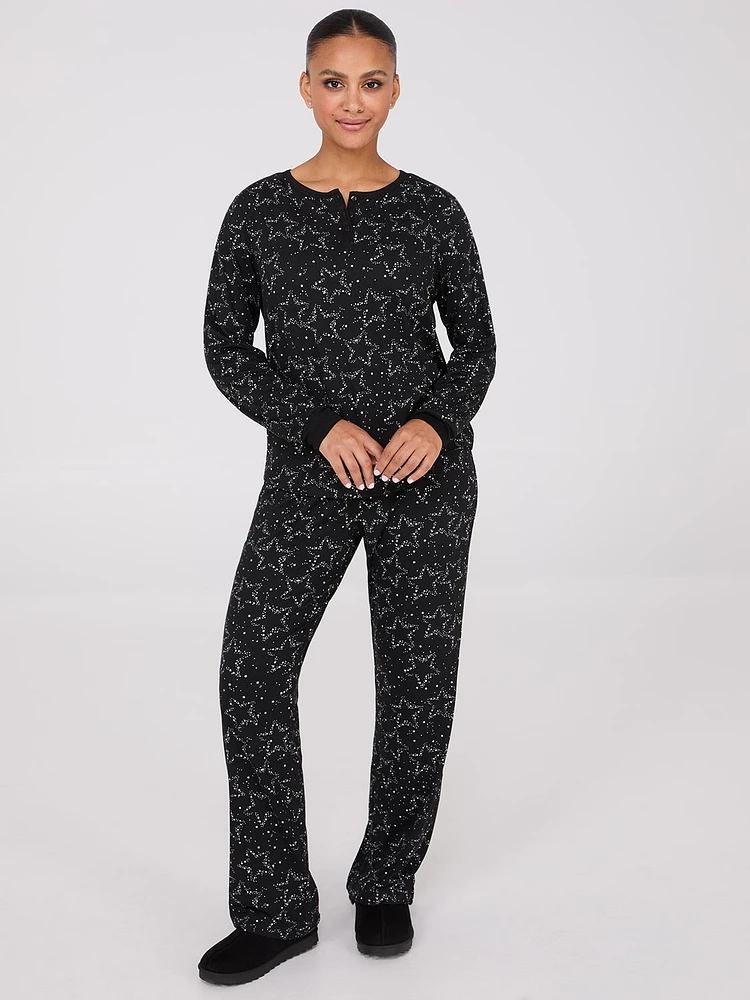 Ensemble pyjama Henley à imprimé étoiles