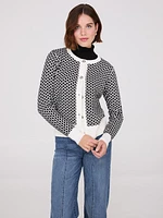 Cardigan à imprimé géométrique