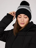 Tuque en tricot ombré avec pompon