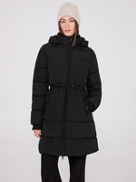 Drawstring Waist Puffer Jacket