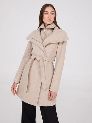 Manteau 3/4 à double col