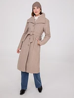 Wide Lapel Midi Coat