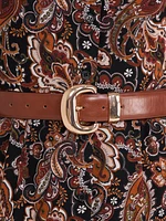 Ceinture à boucle ronde dorée