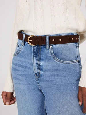 Faux Suede Belt