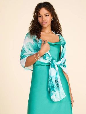 Floral Printed Chiffon Cover-Up