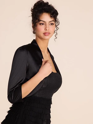 3/4 Sleeve Satin Bolero